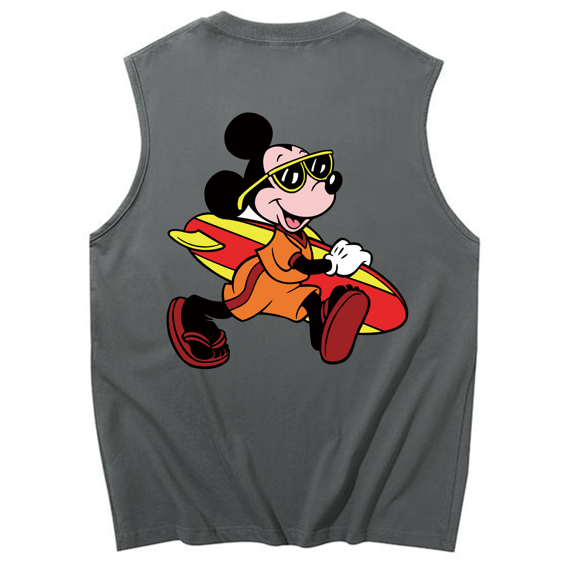 （画像用） ミッキーマウス Mickey Mouse コットン100％タンクトップ（背面プリント）